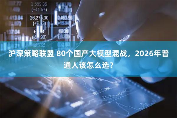 沪深策略联盟 80个国产大模型混战，2026年普通人该怎么选？