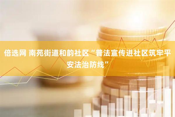 倍选网 南苑街道和韵社区“普法宣传进社区筑牢平安法治防线”